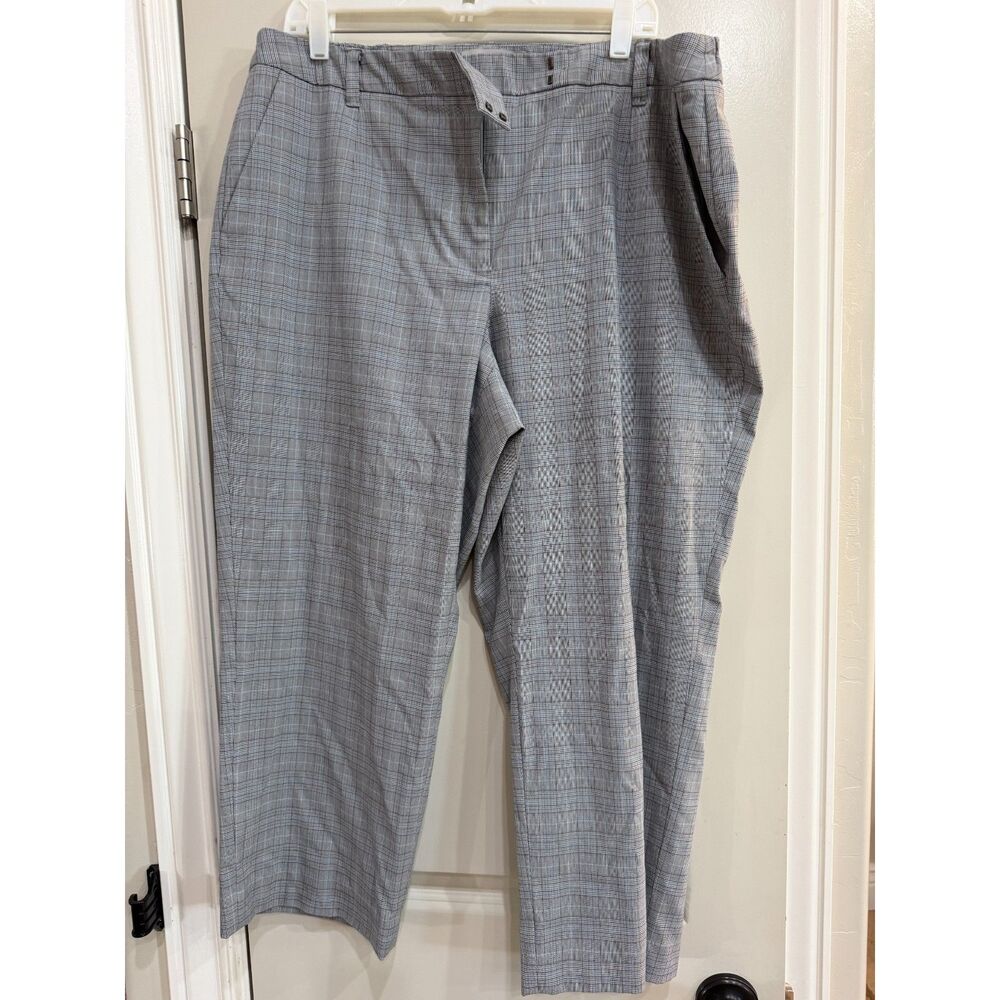 Liz Claiborne Audra Plus Size Plaid Cropped Ankle Dress Pants
